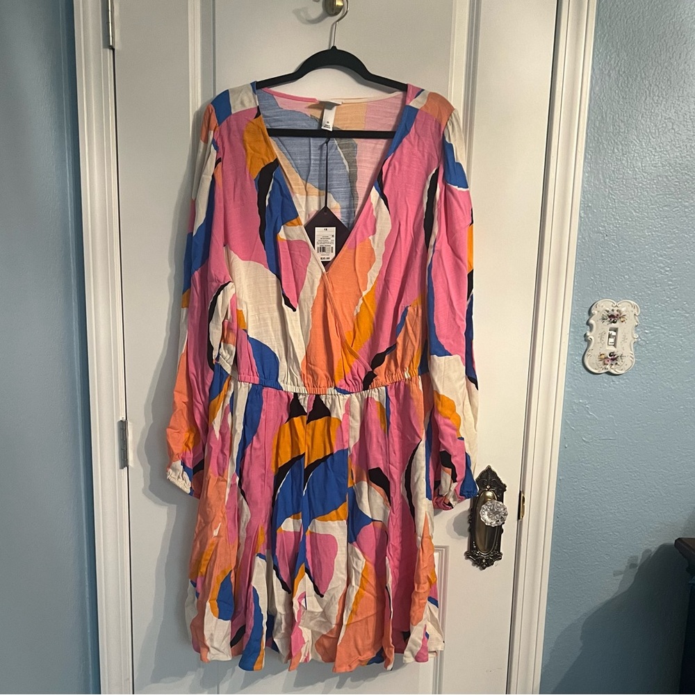 Ava & Viv long sleeve dress 1x